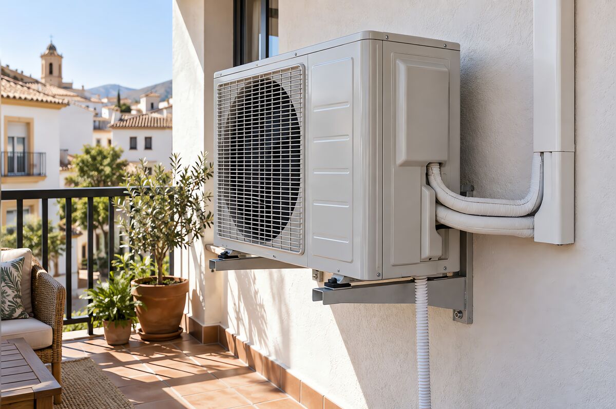 Instalación de aire acondicionado en Pamplona: detalle del equipo
